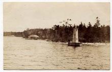 Real photo postcard of Herrick Cove Lighthouse