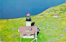 color aerial postcard of the station