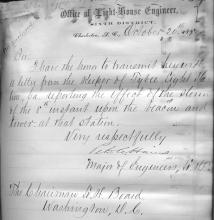 first page of correspondence