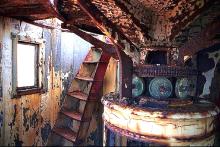 rusted pedestal