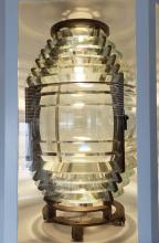 fresnel lens on display in museum