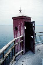Privy when security railing still existed