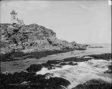 fog station on rocky outcropping